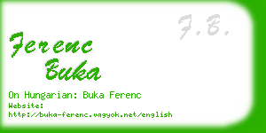 ferenc buka business card